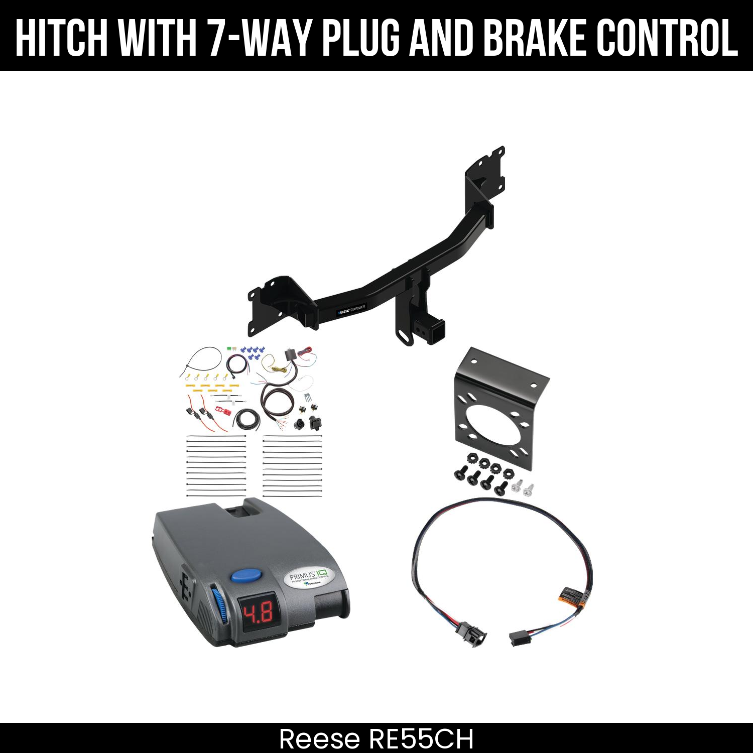 Trailer Hitch , 7-Way , Tekonsha Primus IQ Brake Control