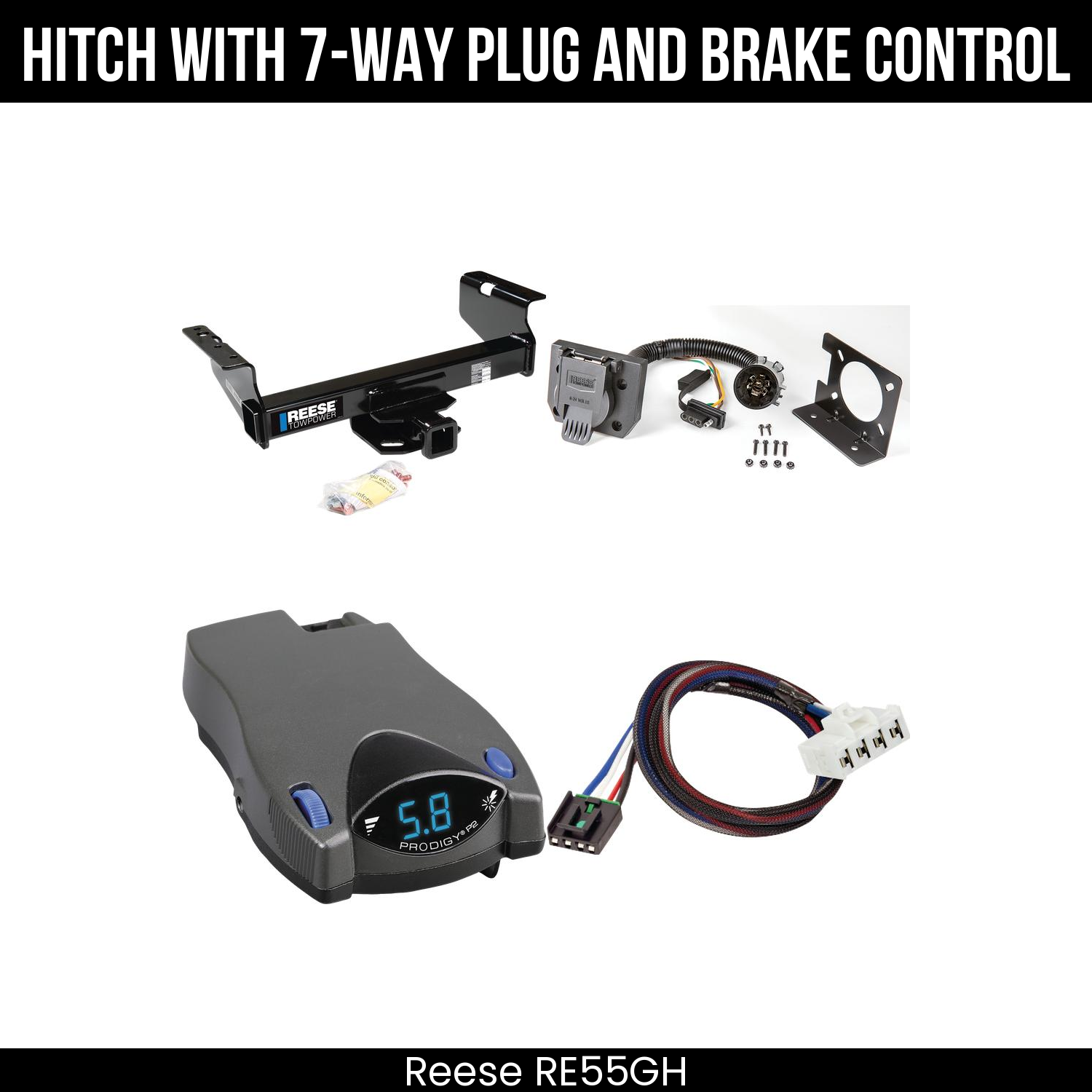 Trailer Hitch , 7-Way , Tekonsha Prodigy P2 Brake Control