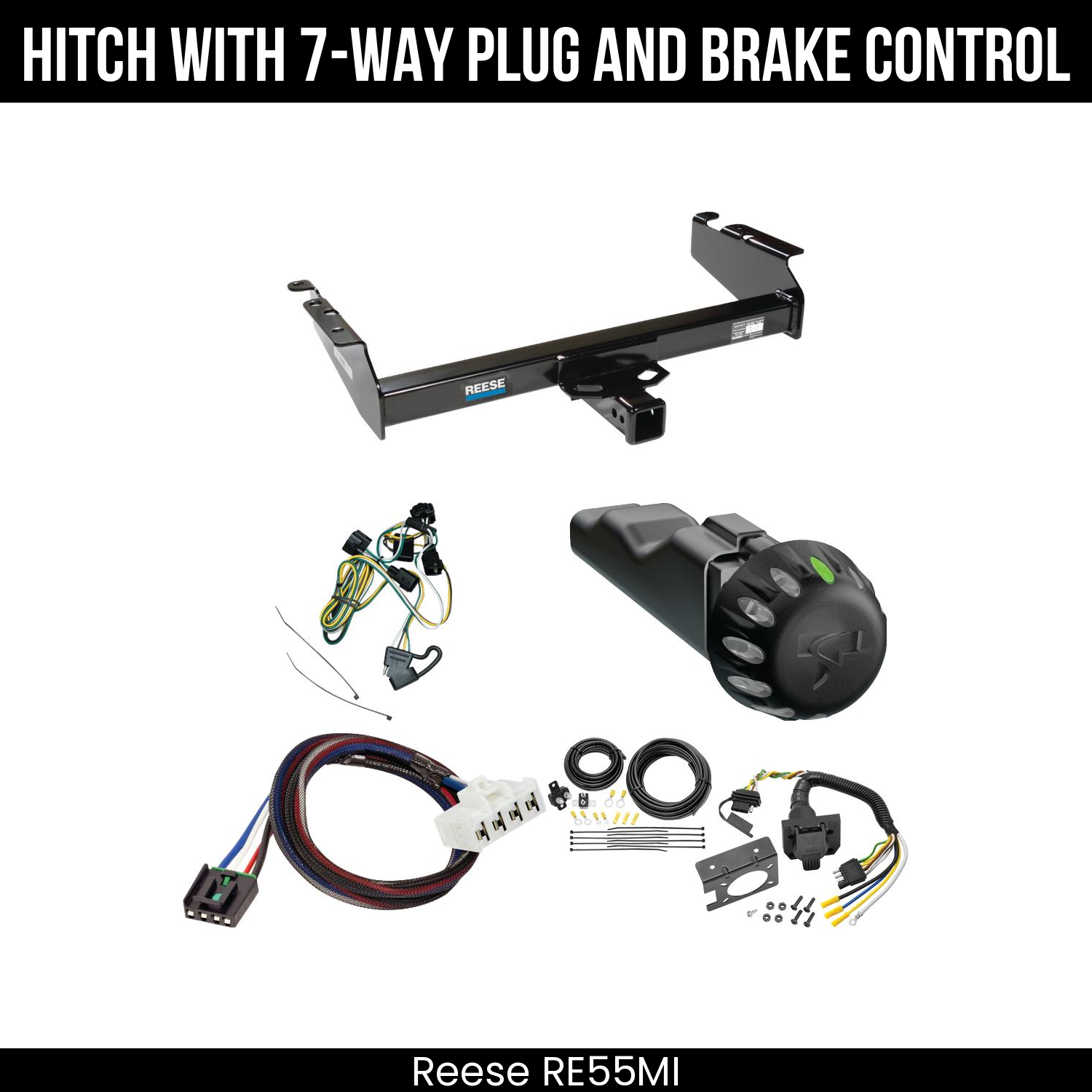 Reese RE55MI Hitch With 7 Way Plug And Brake Control Bundle Featureimg