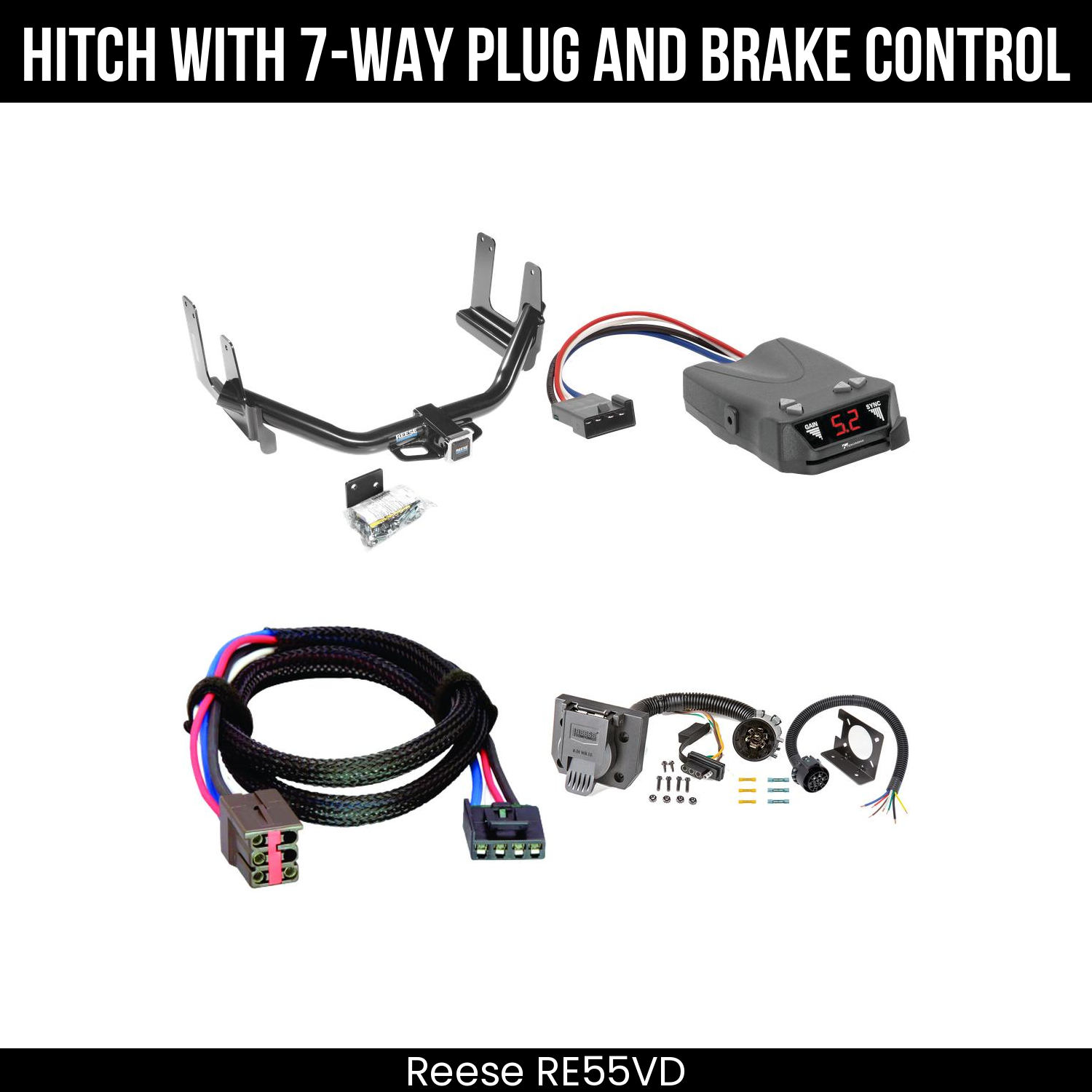 Trailer Hitch , 7-Way , Tekonsha Brakeman IV Brake Control