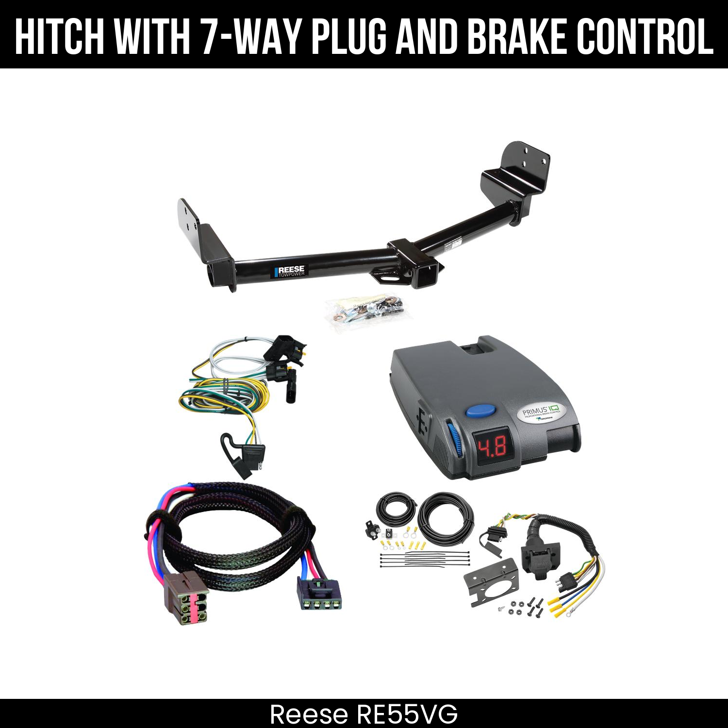 Trailer Hitch , 7-Way , Tekonsha Primus IQ Brake Control