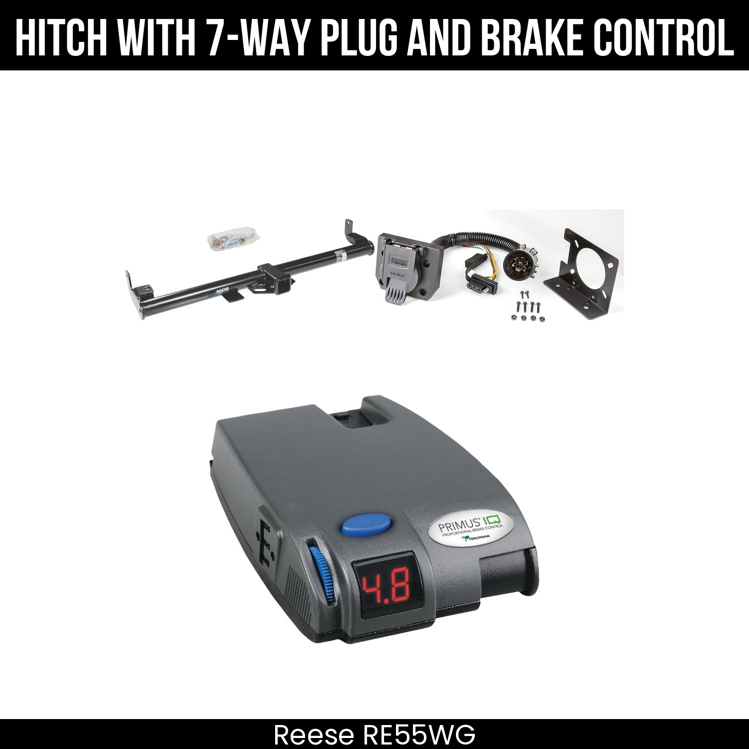 Trailer Hitch , 7-Way , Tekonsha Primus IQ Brake Control