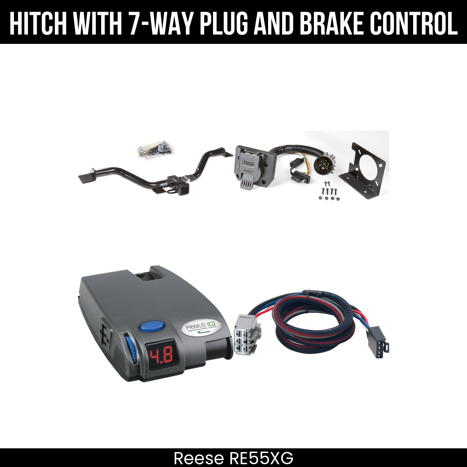 Trailer Hitch , 7-Way , Tekonsha Primus IQ Brake Control
