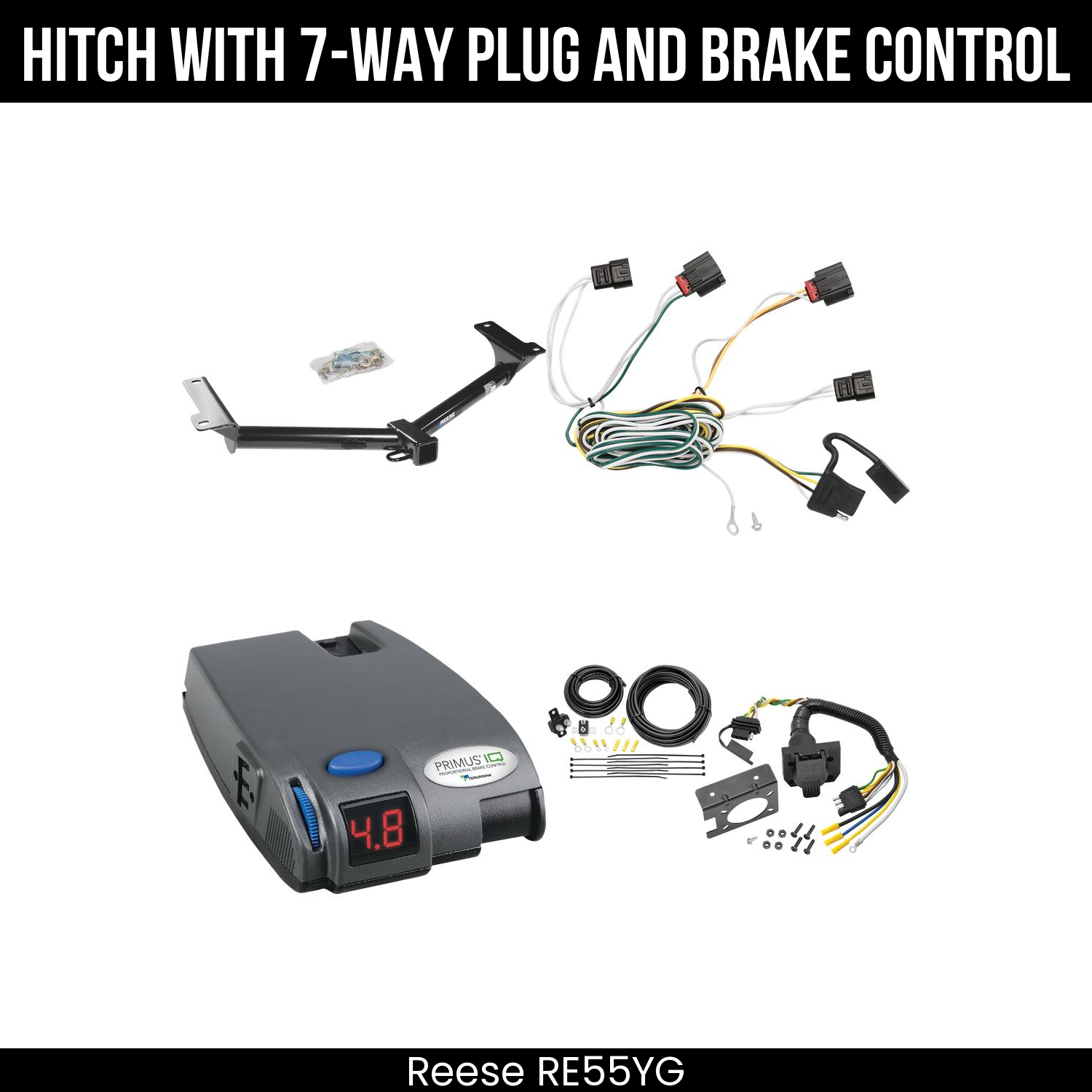 Trailer Hitch , 7-Way , Tekonsha Primus IQ Brake Control