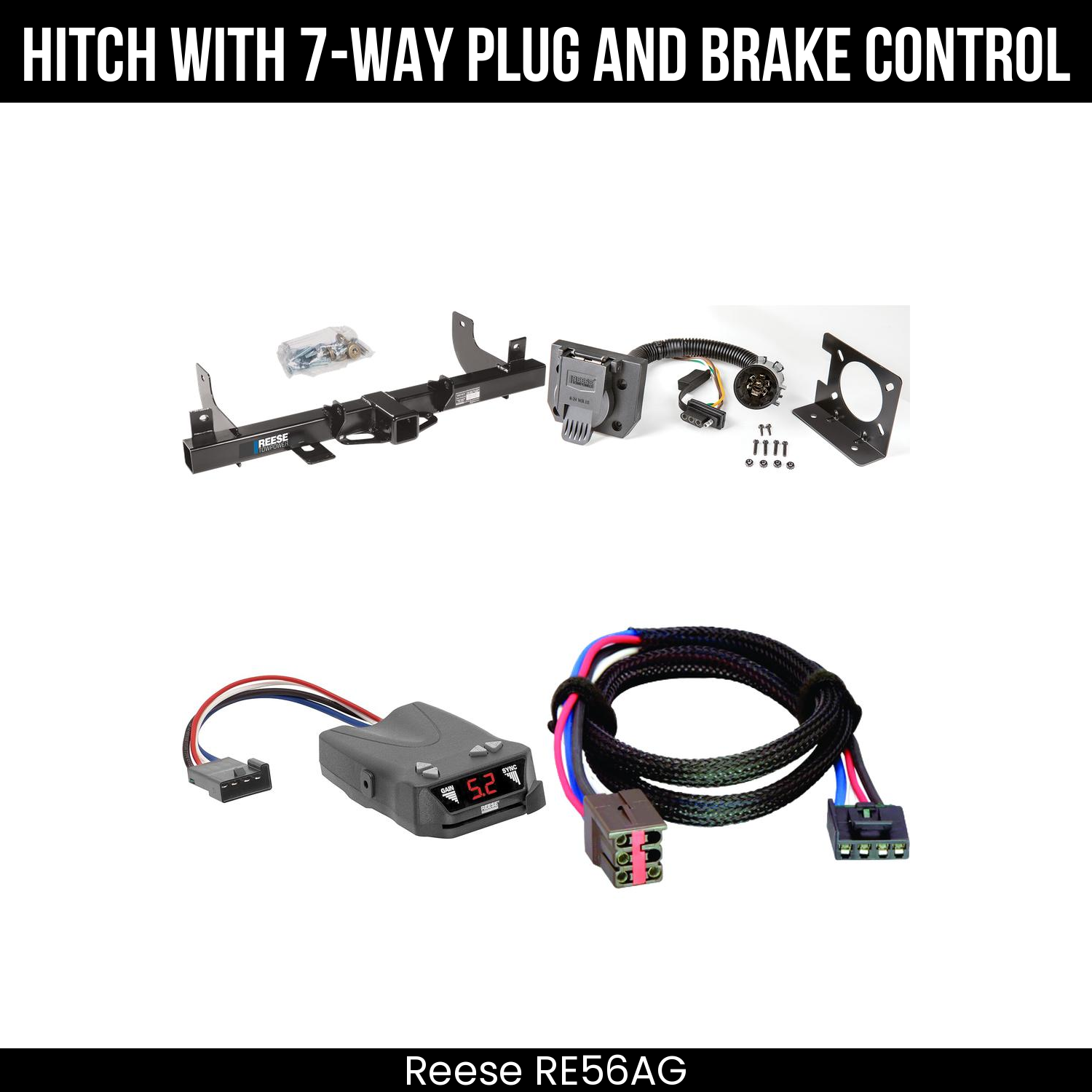 Trailer Hitch , 7-Way , Reese Brakeman IV Brake Control