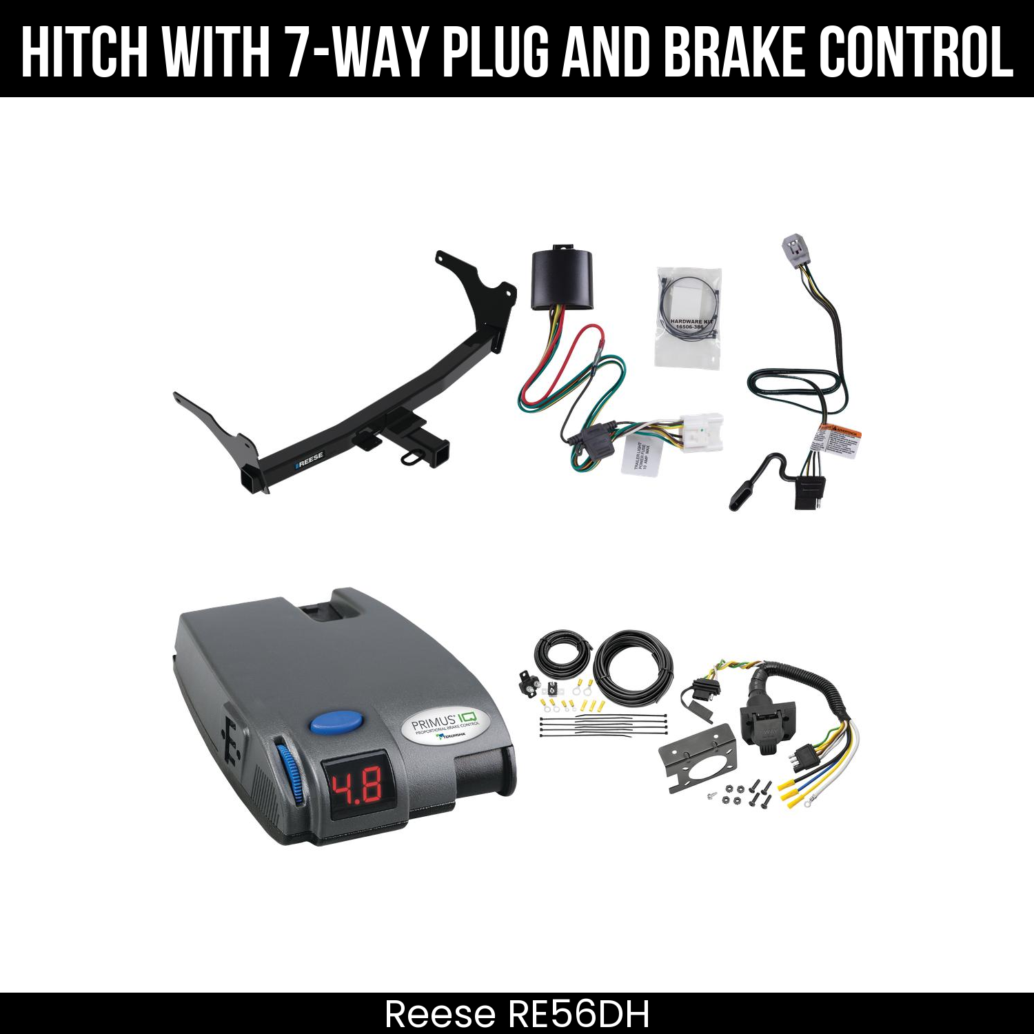 Trailer Hitch , 7-Way , Tekonsha Primus IQ Brake Control