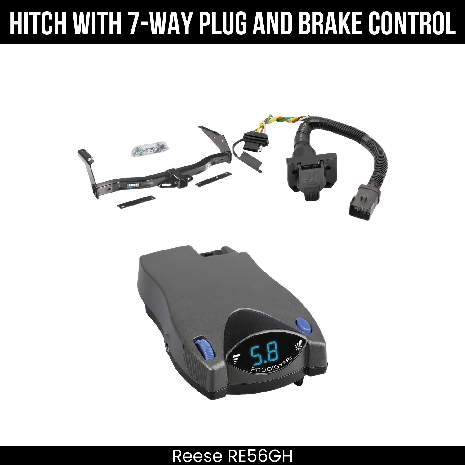 Trailer Hitch , 7-Way , Tekonsha Prodigy P2 Brake Control