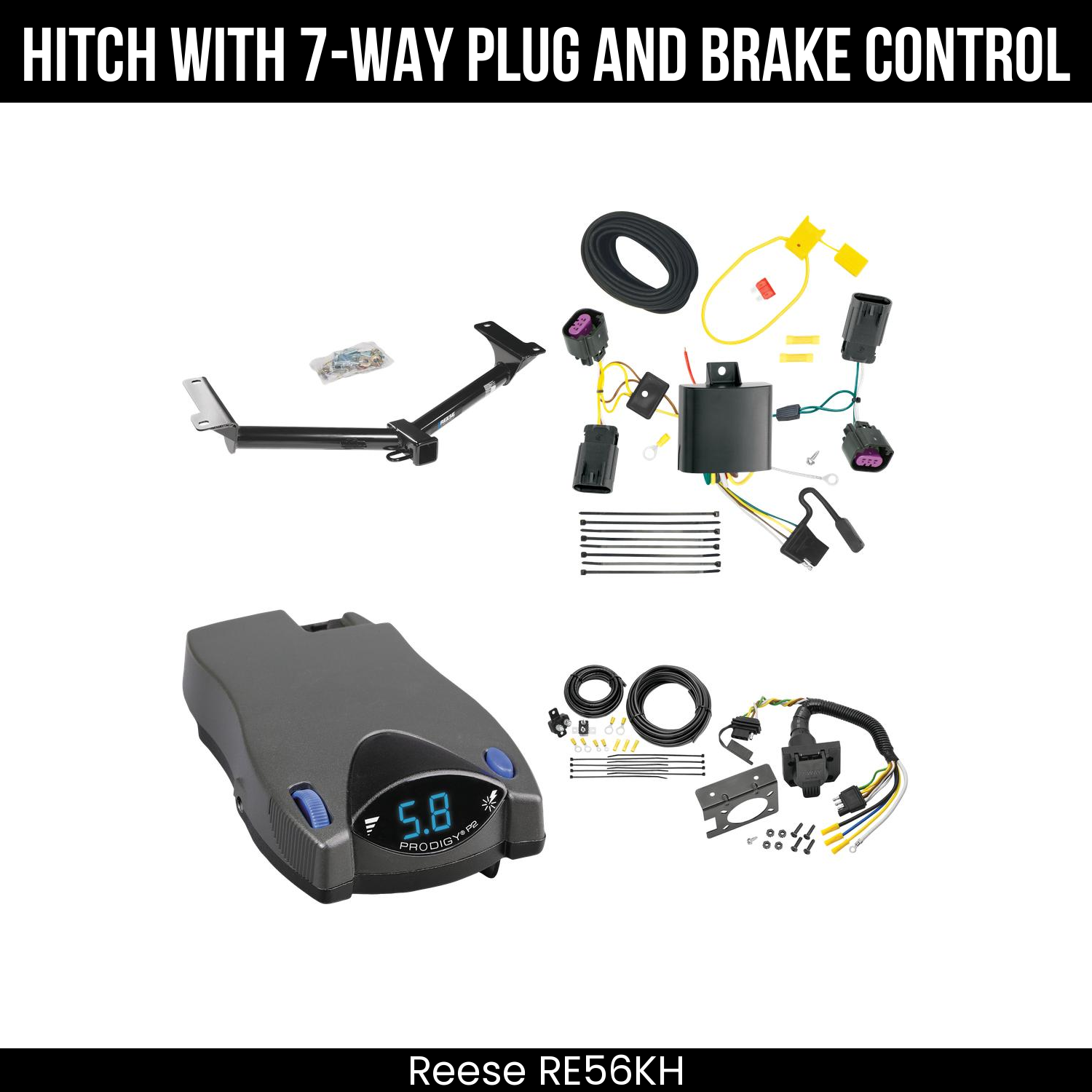 Trailer Hitch , 7-Way , Tekonsha Prodigy P2 Brake Control