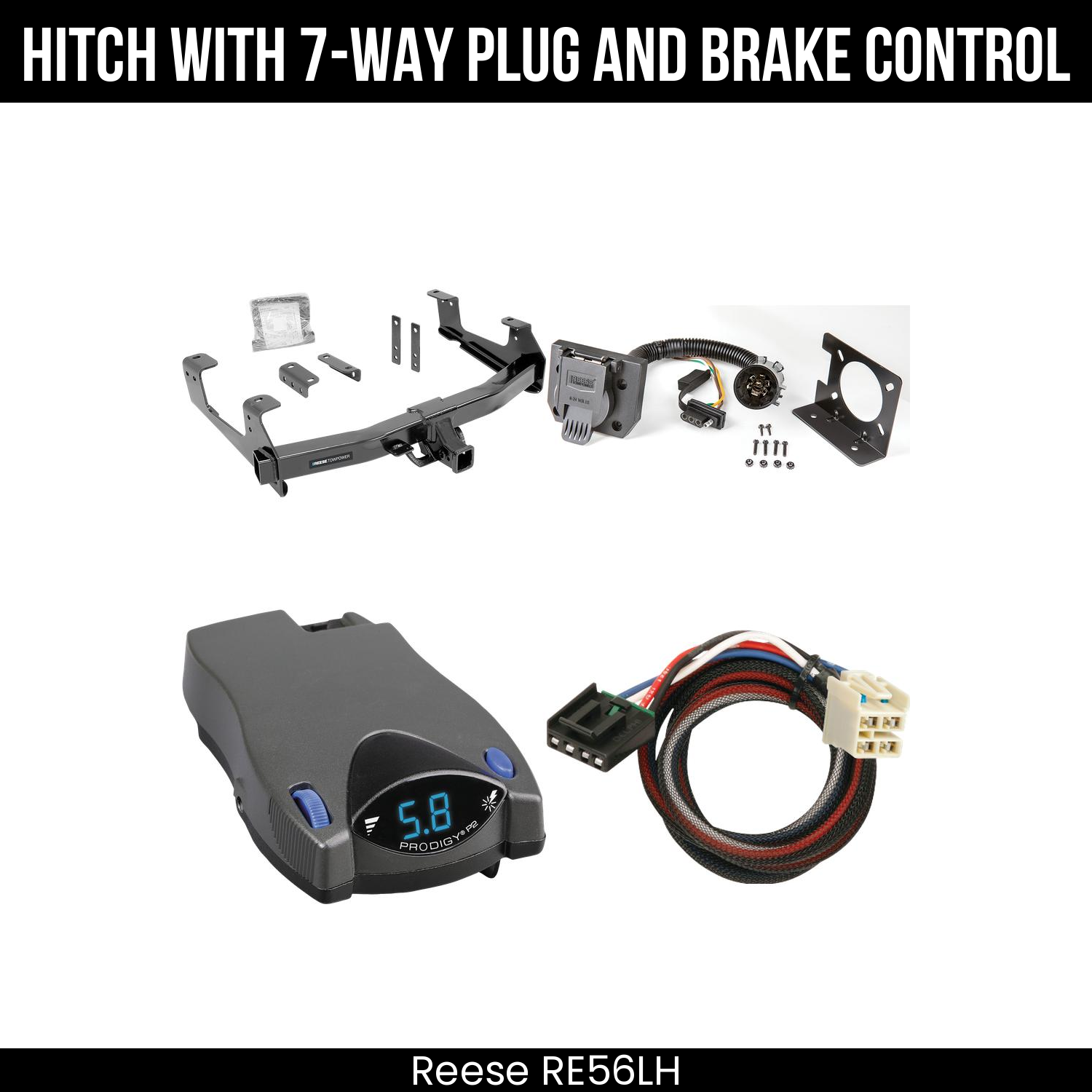 Trailer Hitch , 7-Way , Tekonsha Prodigy P2 Brake Control