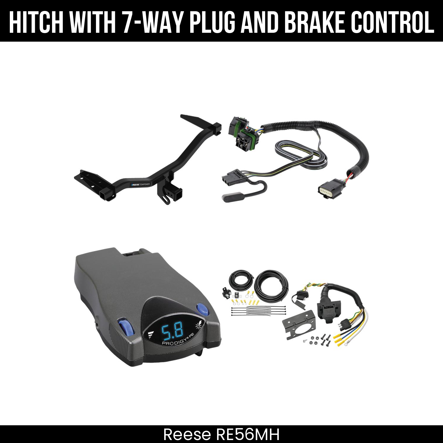 Trailer Hitch , 7-Way , Tekonsha Prodigy P2 Brake Control