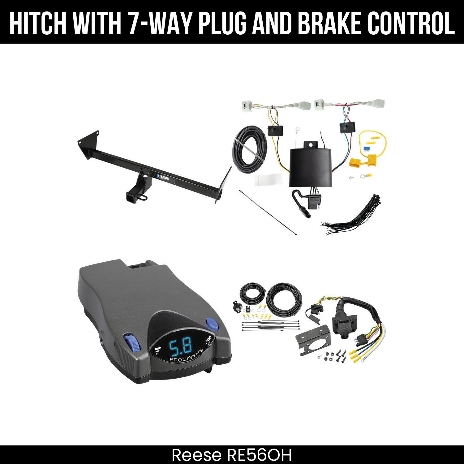 Trailer Hitch , 7-Way , Tekonsha Prodigy P2 Brake Control