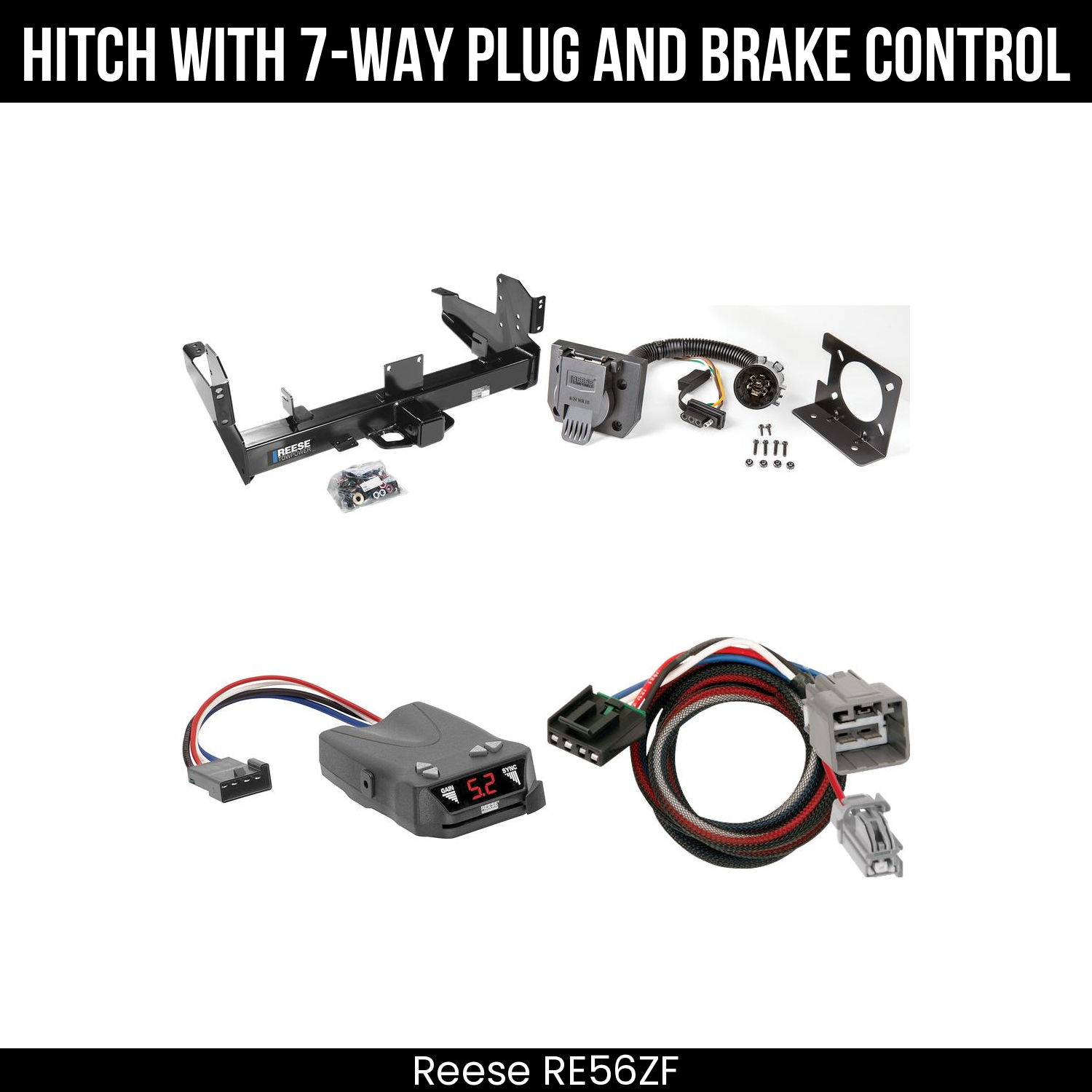 Trailer Hitch , 7-Way , Reese Brakeman IV Brake Control