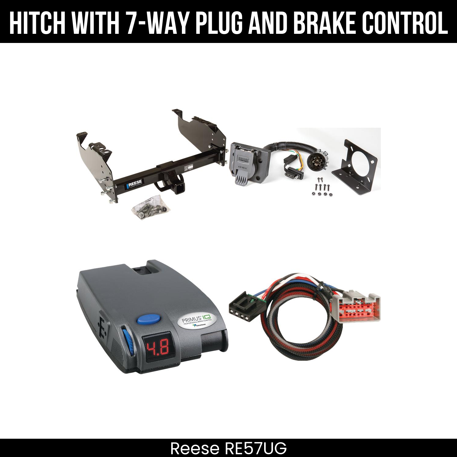 Trailer Hitch , 7-Way , Tekonsha Primus IQ Brake Control