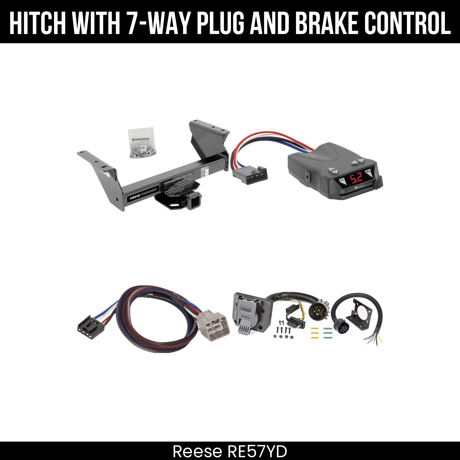 Trailer Hitch , 7-Way , Tekonsha Brakeman IV Brake Control