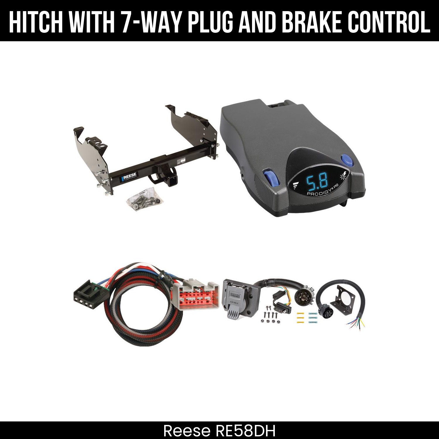 Trailer Hitch , 7-Way , Tekonsha Prodigy P2 Brake Control