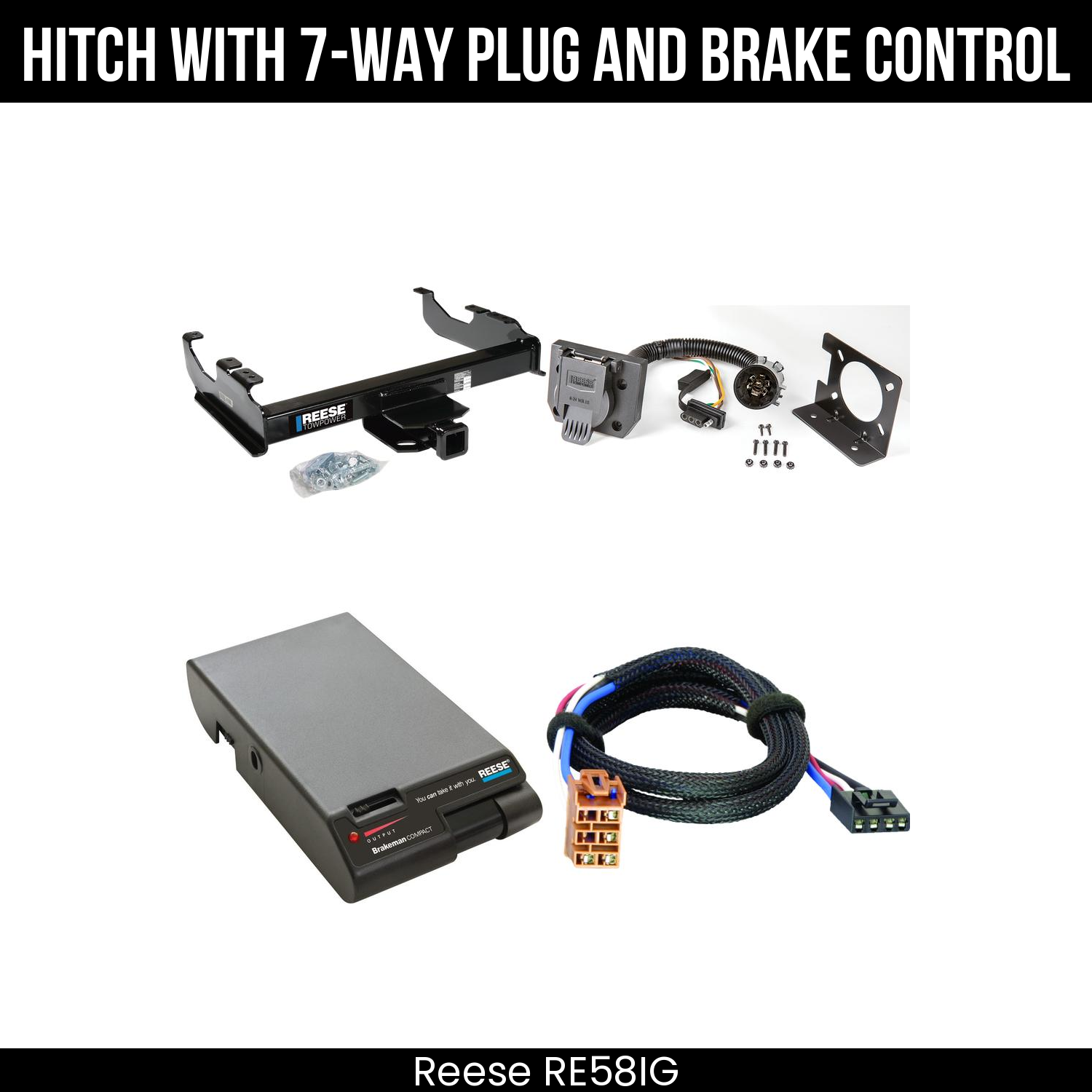 Trailer Hitch , 7-Way , Reese Brakeman Brake Control