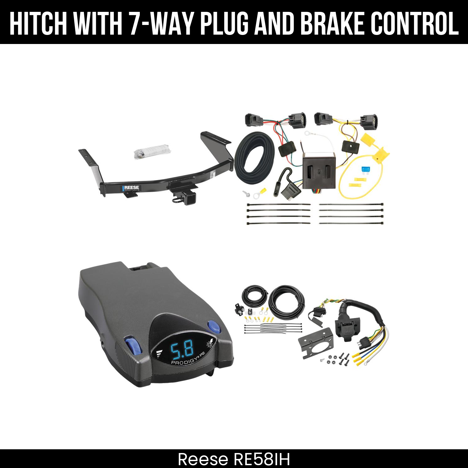 Trailer Hitch , 7-Way , Tekonsha Prodigy P2 Brake Control