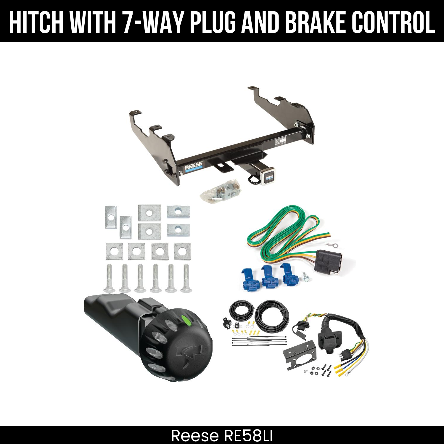 Reese RE58LI Hitch With 7 Way Plug And Brake Control Bundle Featureimg