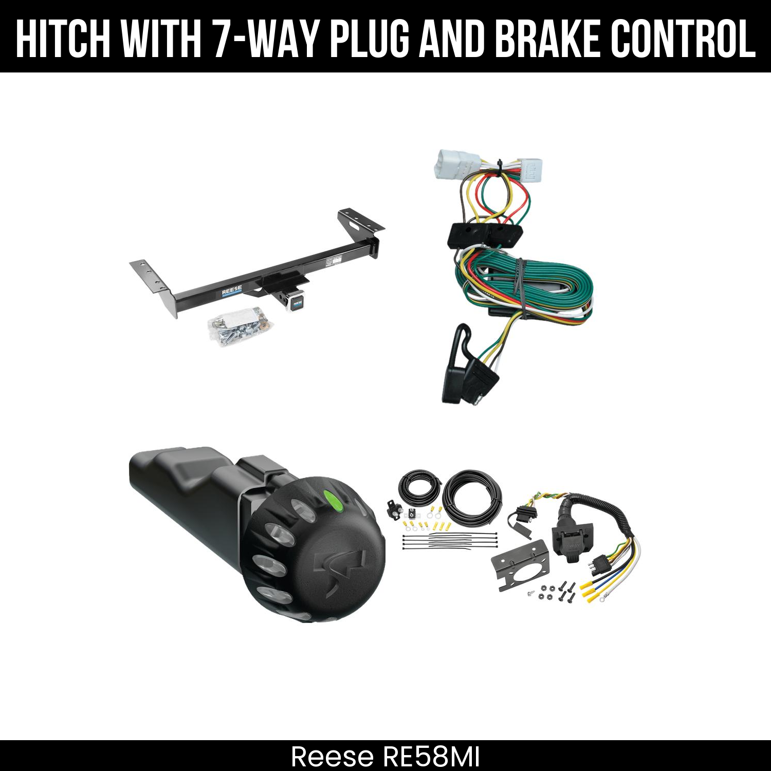 Reese RE58MI Hitch With 7 Way Plug And Brake Control Bundle Featureimg