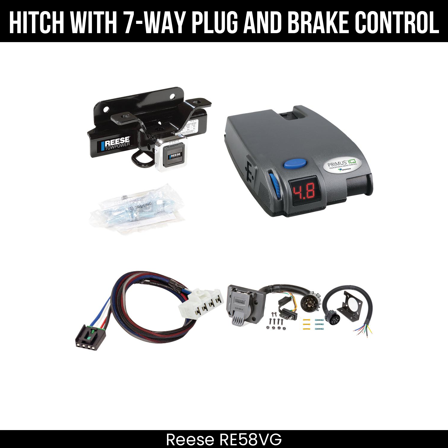 Trailer Hitch , 7-Way , Tekonsha Primus IQ Brake Control