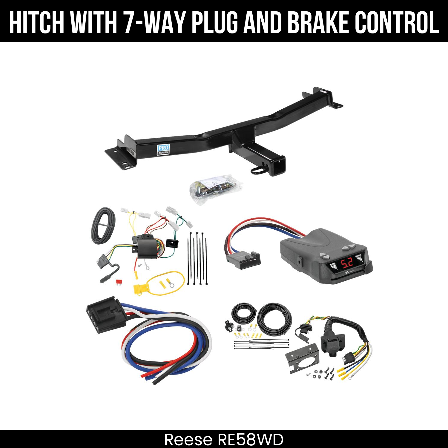 Trailer Hitch , 7-Way , Tekonsha Brakeman IV Brake Control
