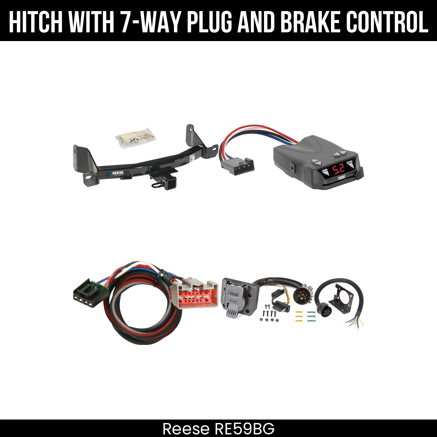 Trailer Hitch , 7-Way , Reese Brakeman IV Brake Control