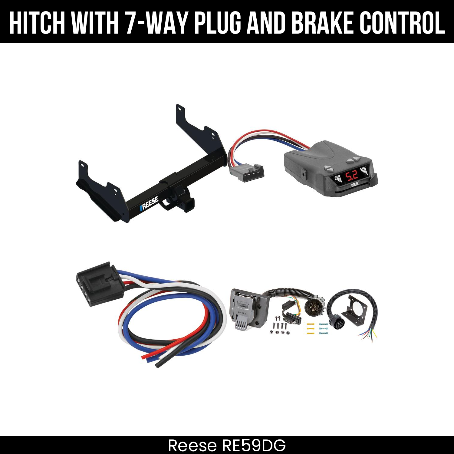 Trailer Hitch , 7-Way , Reese Brakeman IV Brake Control