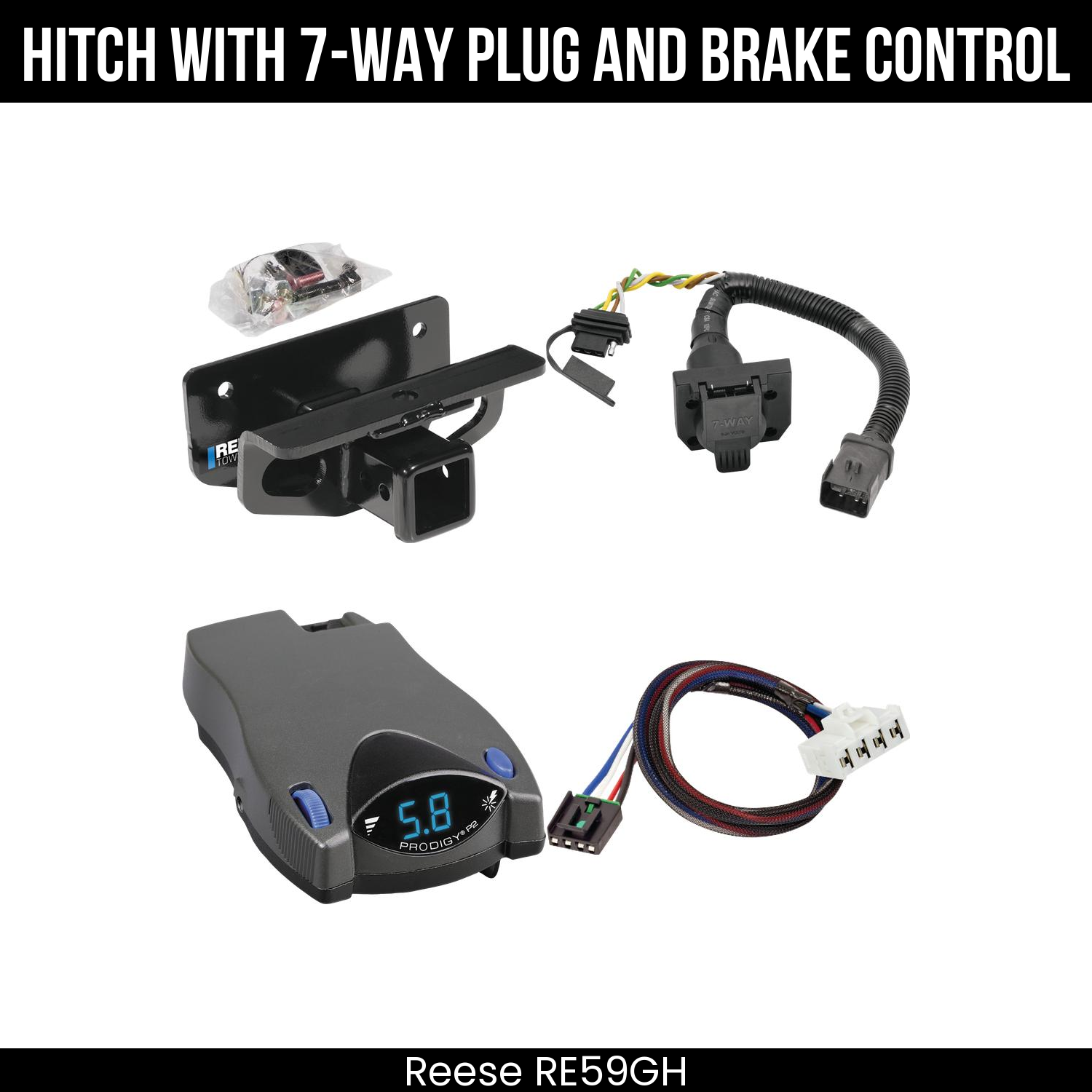 Trailer Hitch , 7-Way , Tekonsha Prodigy P2 Brake Control