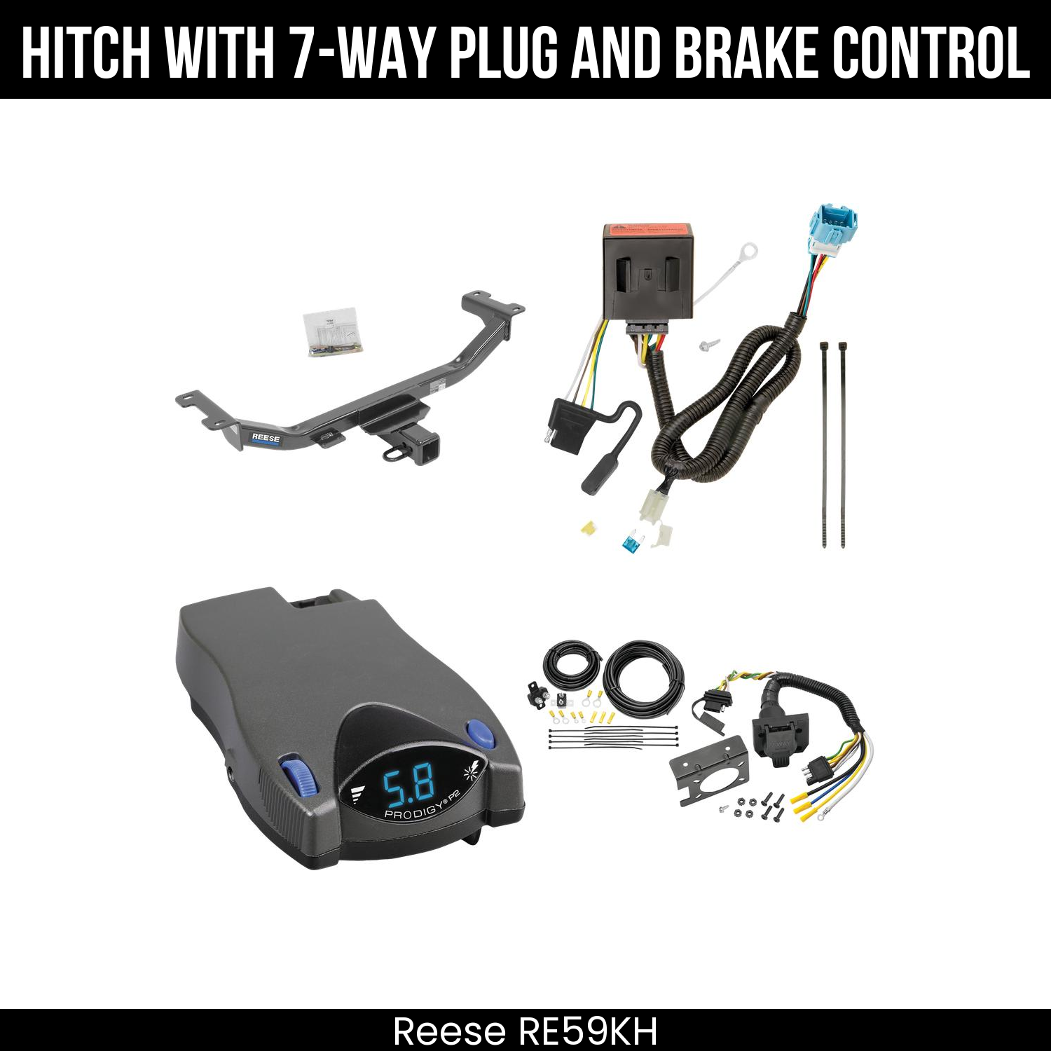 Trailer Hitch , 7-Way , Tekonsha Prodigy P2 Brake Control