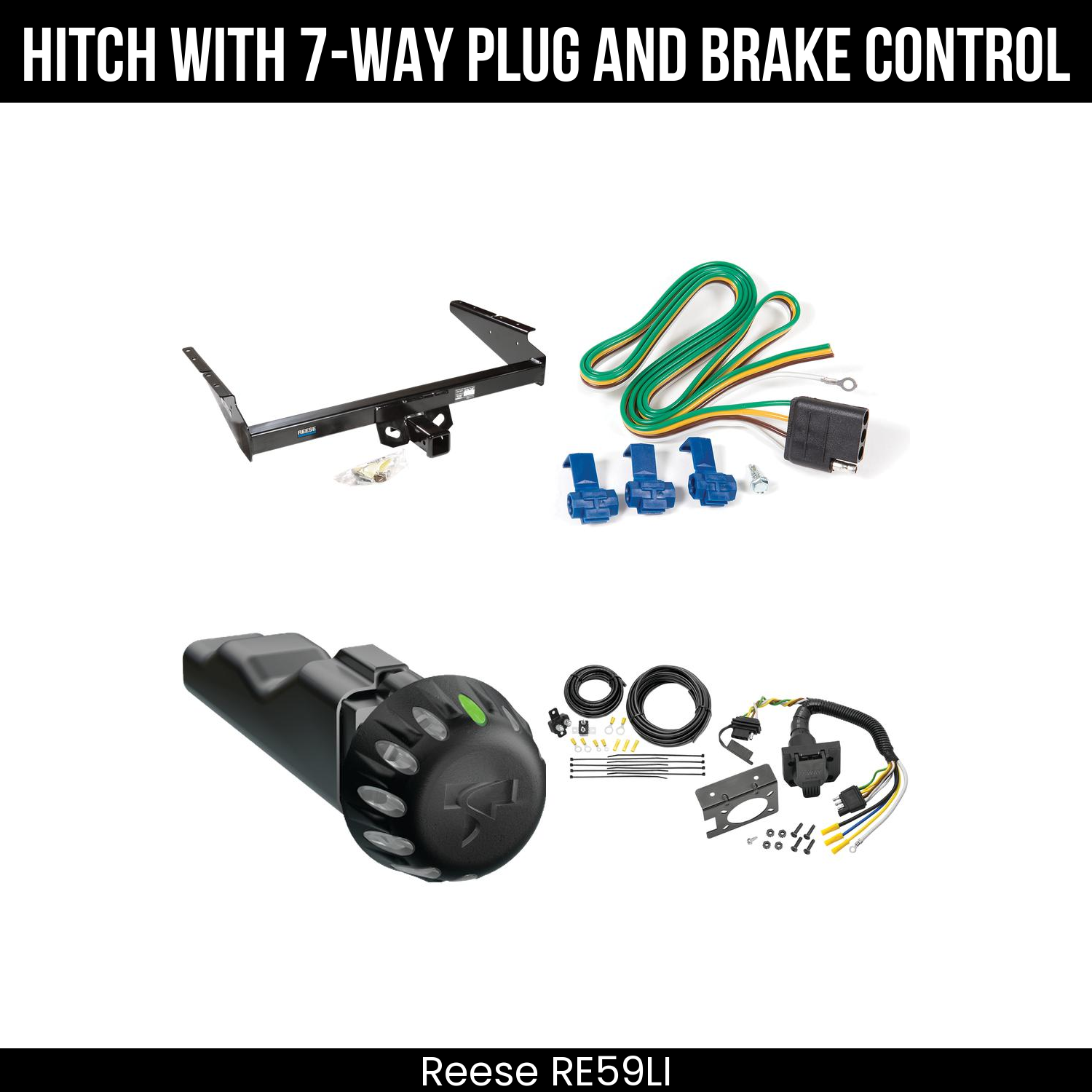 Reese RE59LI Hitch With 7 Way Plug And Brake Control Bundle Featureimg