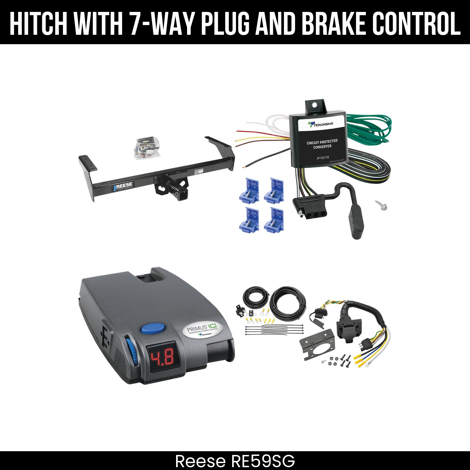 Trailer Hitch , 7-Way , Tekonsha Primus IQ Brake Control