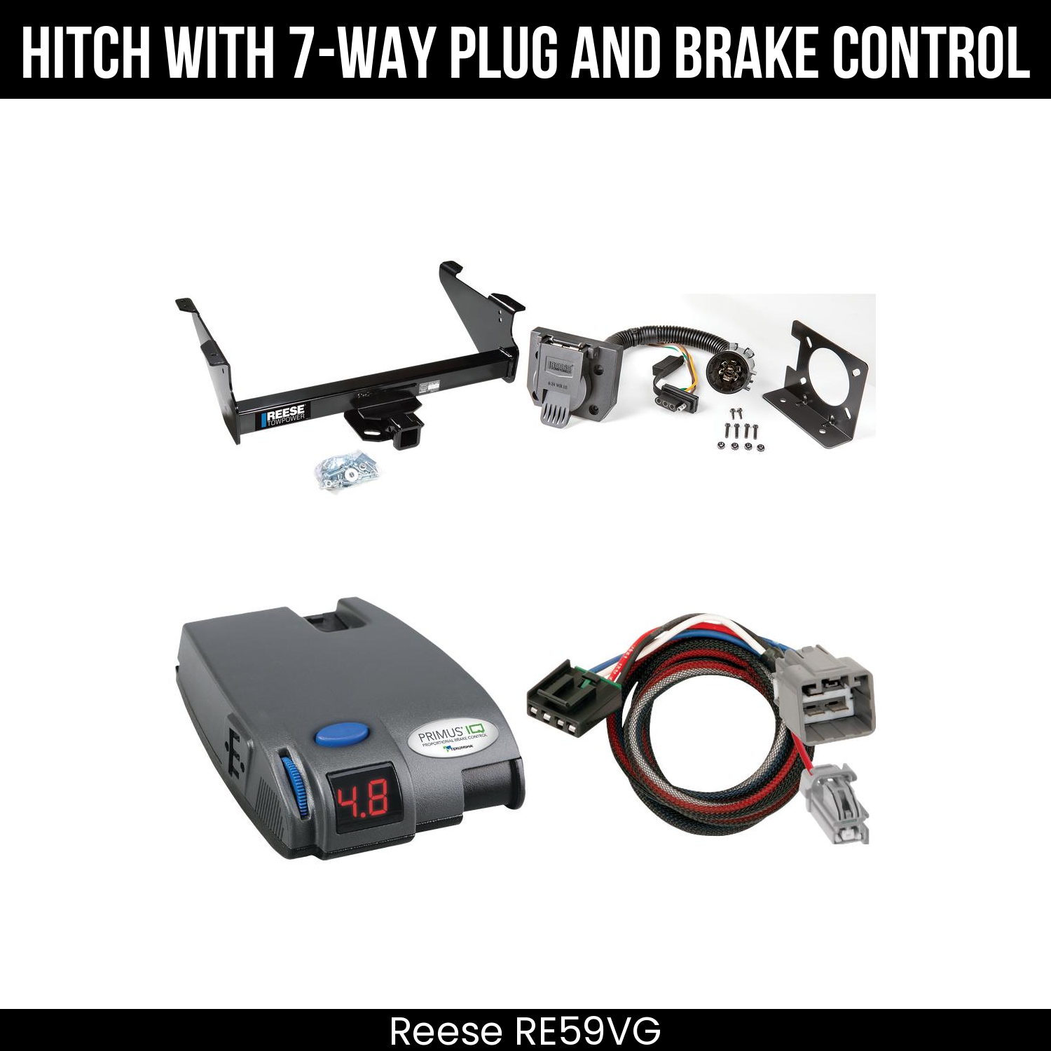 Trailer Hitch , 7-Way , Tekonsha Primus IQ Brake Control