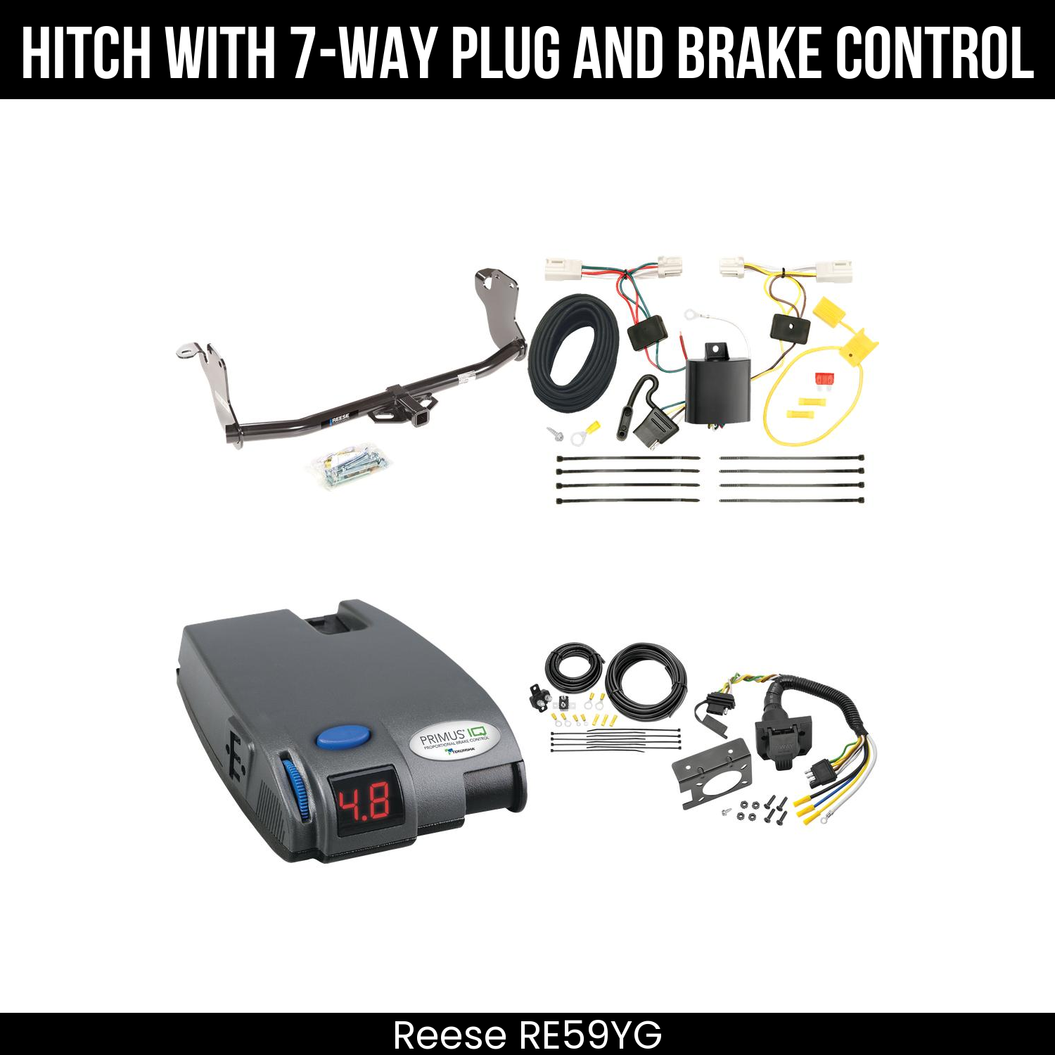 Trailer Hitch , 7-Way , Tekonsha Primus IQ Brake Control