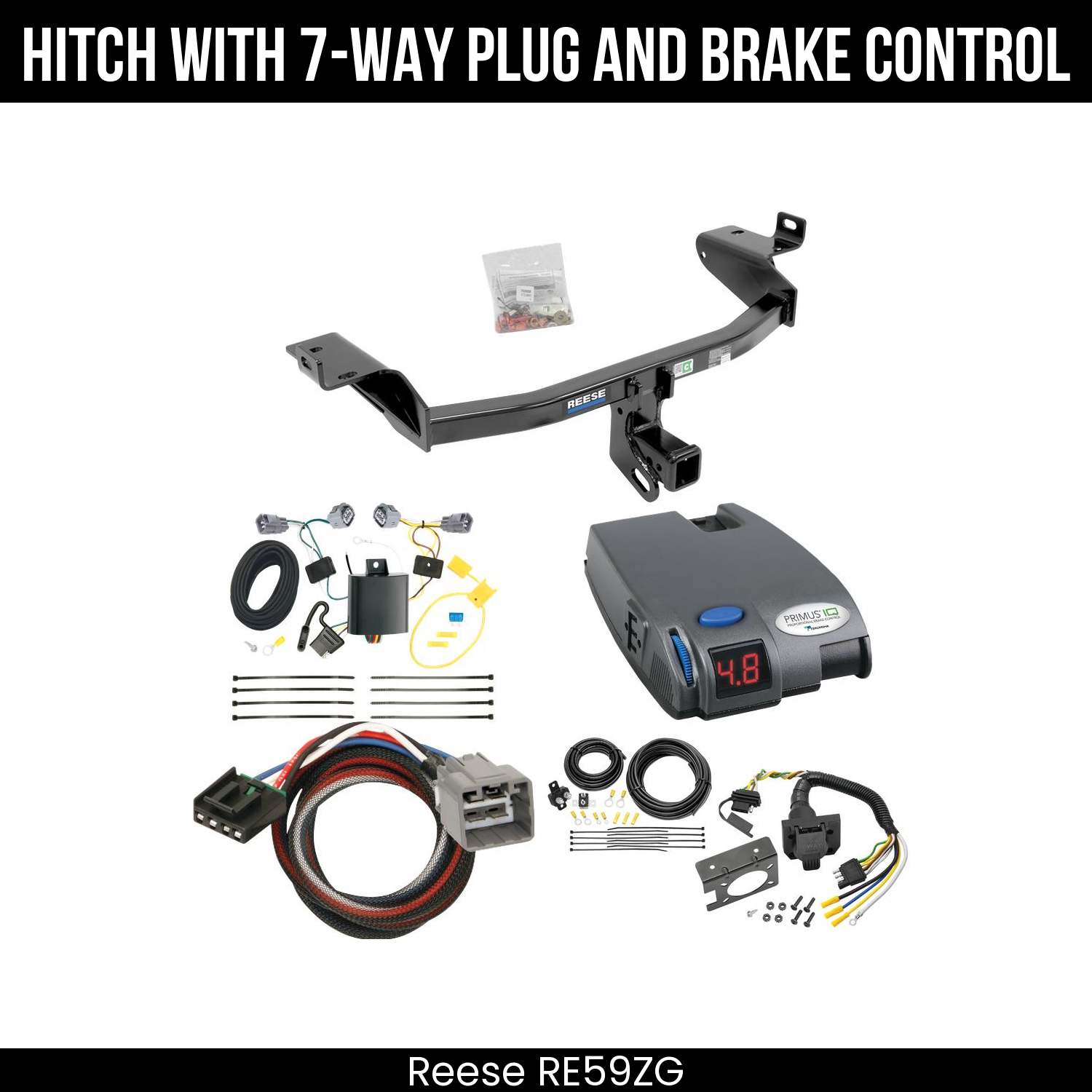 Trailer Hitch , 7-Way , Tekonsha Primus IQ Brake Control