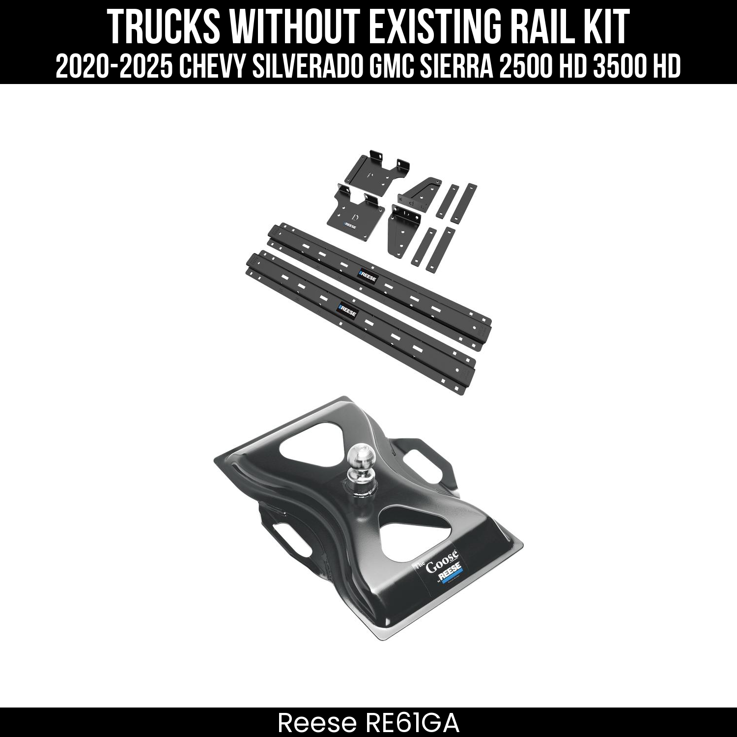 5th Wheel Hitch Rails Only,5th Wheel Hitch Custom Bracket,The Goose 5th Wheel Gooseneck Hitch