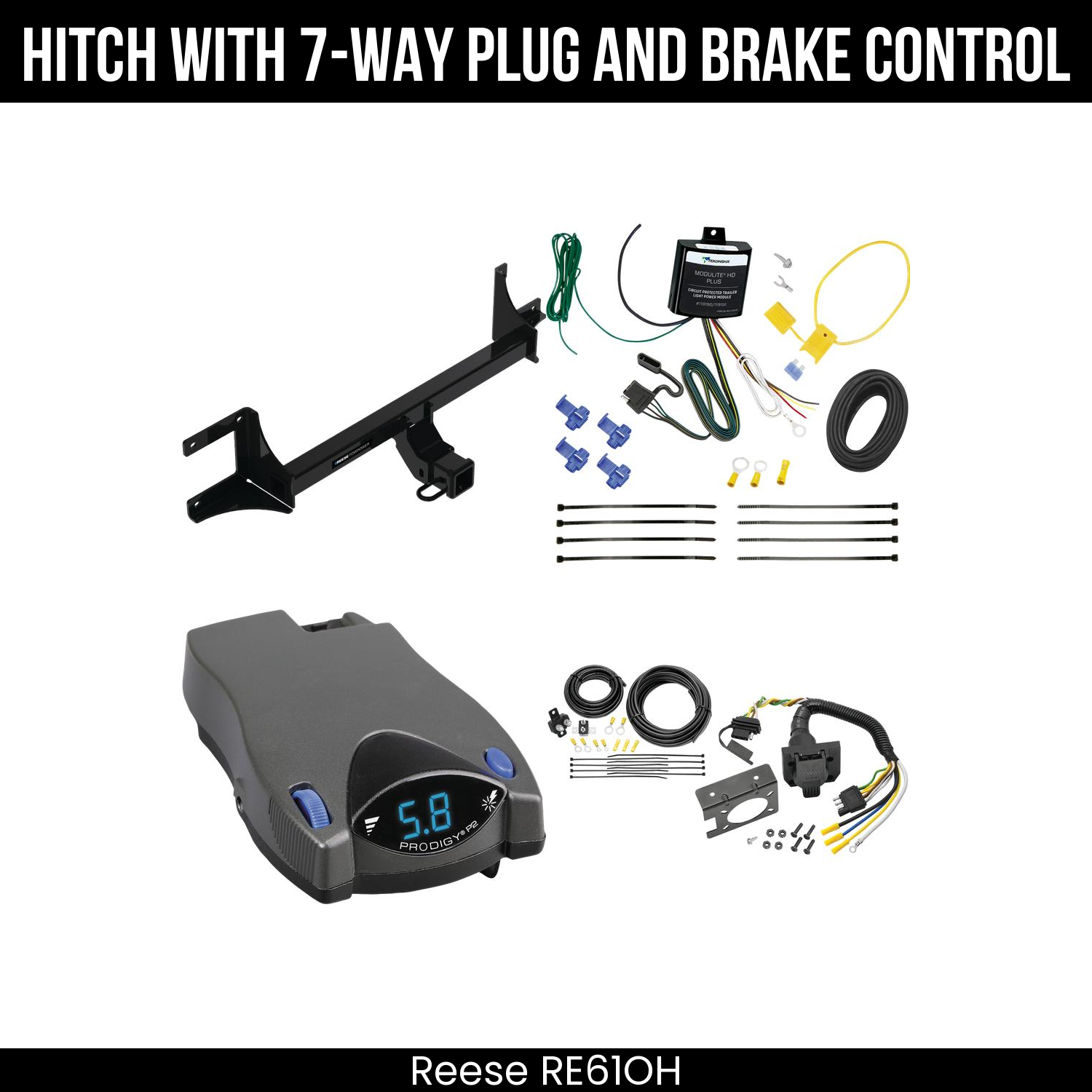 Trailer Hitch , 7-Way , Tekonsha Prodigy P2 Brake Control