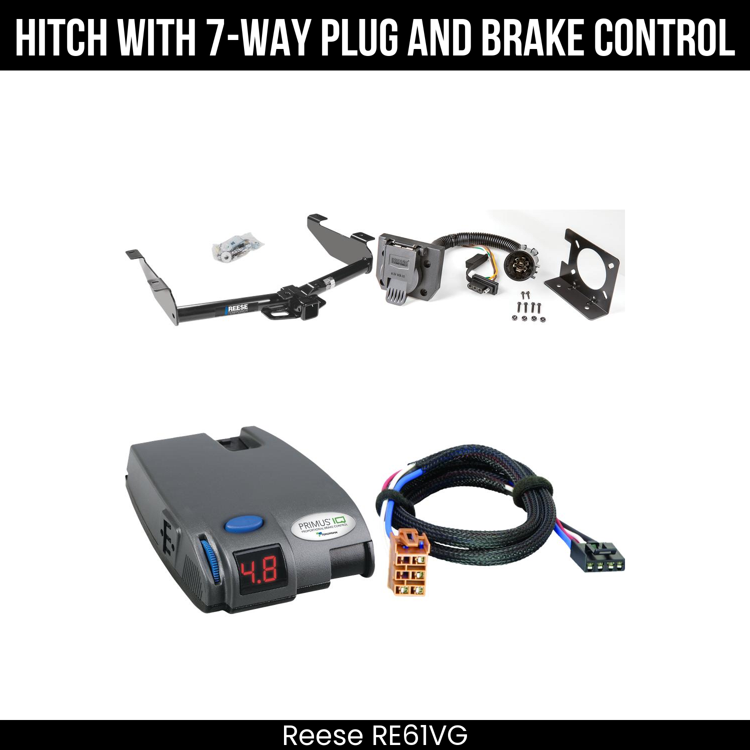 Trailer Hitch , 7-Way , Tekonsha Primus IQ Brake Control