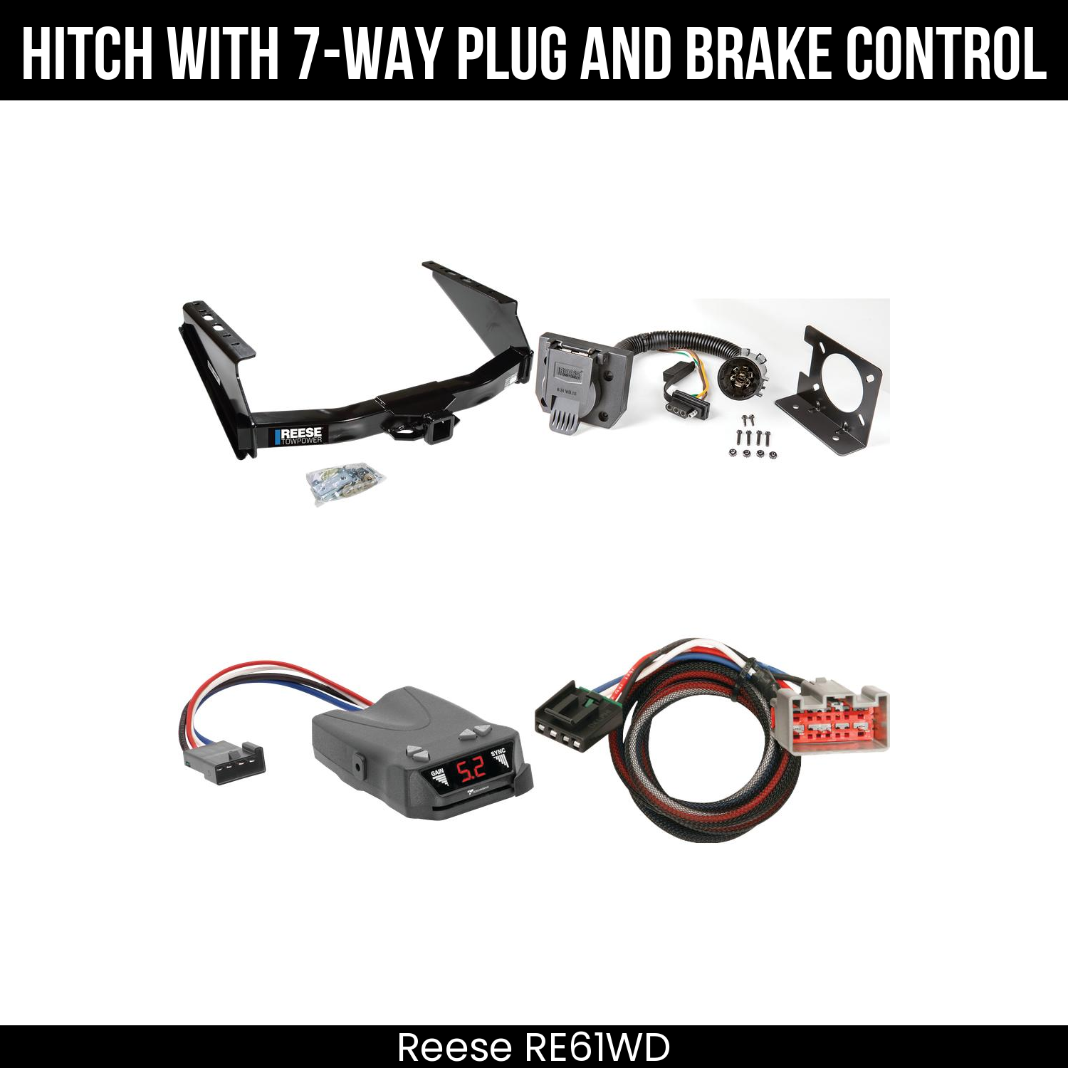 Trailer Hitch , 7-Way , Tekonsha Brakeman IV Brake Control