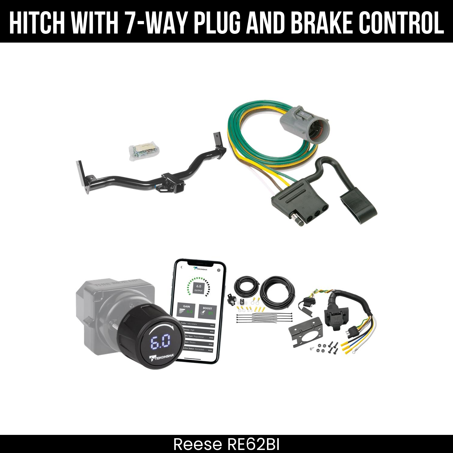 Reese RE62BI Hitch With 7 Way Plug And Brake Control Bundle Featureimg
