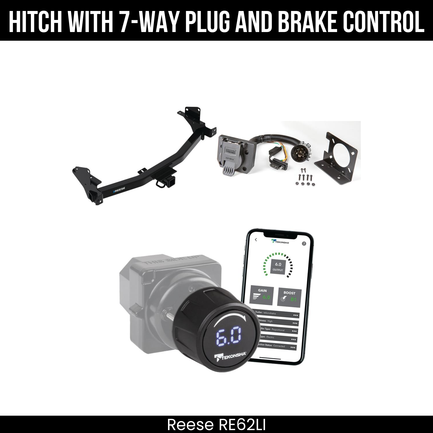 Reese RE62LI Hitch With 7 Way Plug And Brake Control Bundle Featureimg