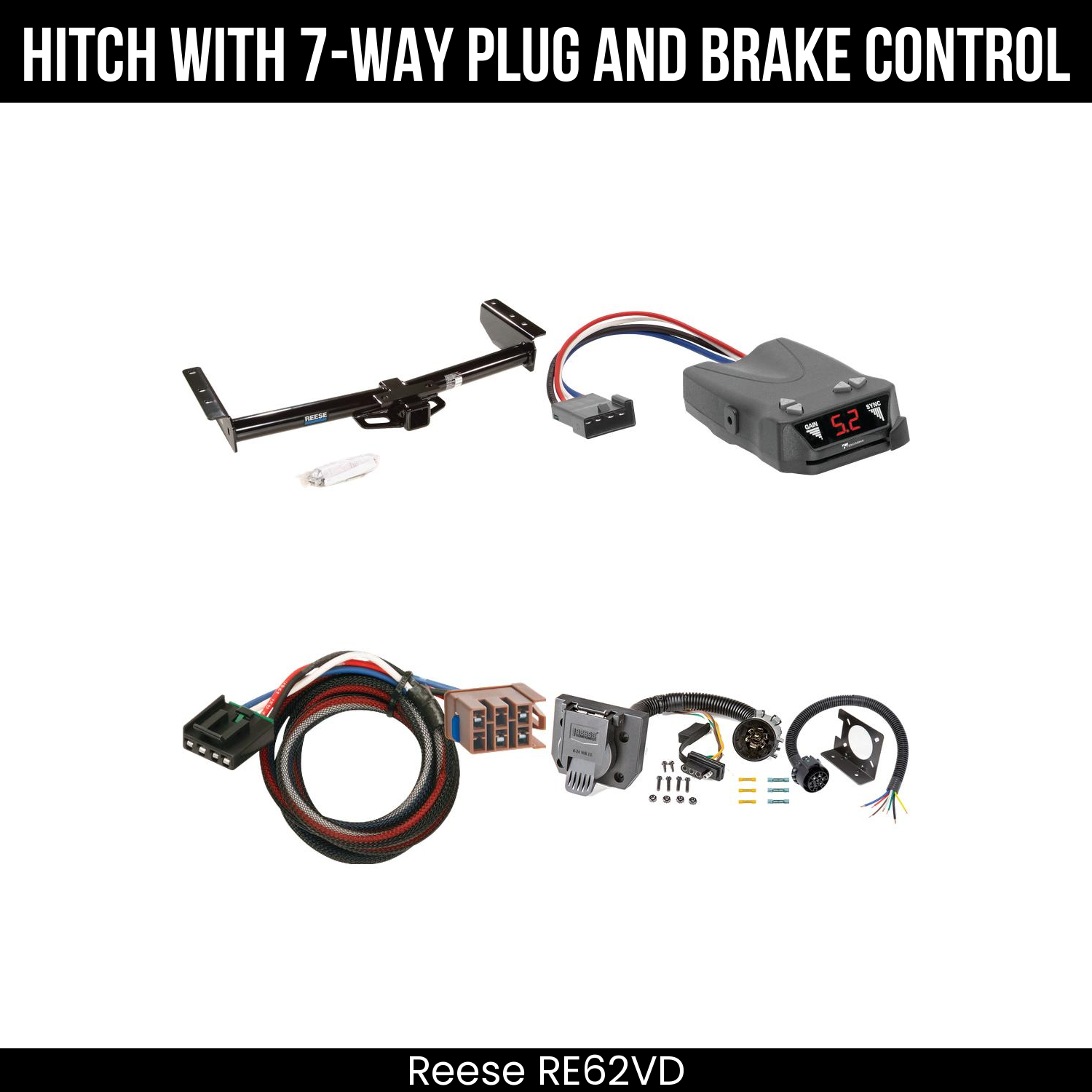 Trailer Hitch , 7-Way , Tekonsha Brakeman IV Brake Control
