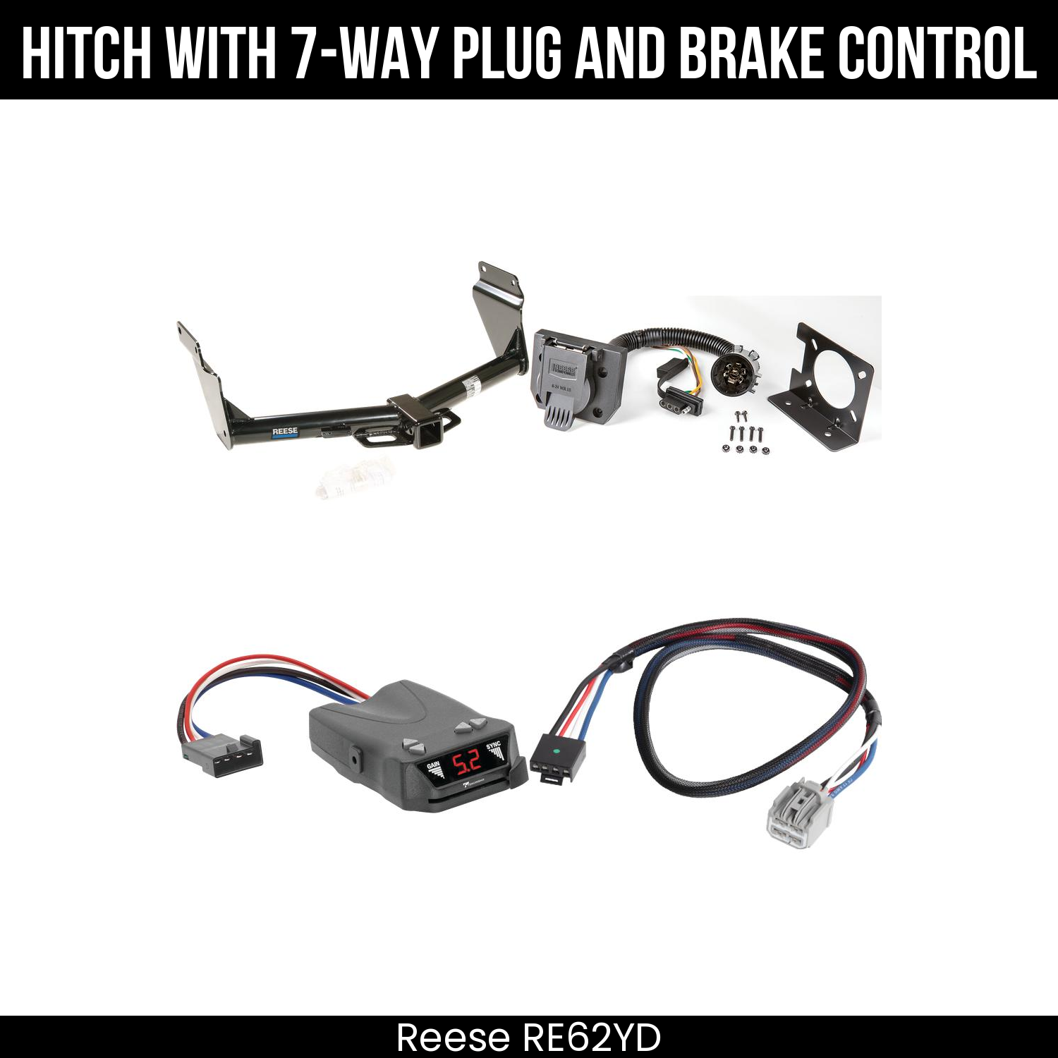 Trailer Hitch , 7-Way , Tekonsha Brakeman IV Brake Control