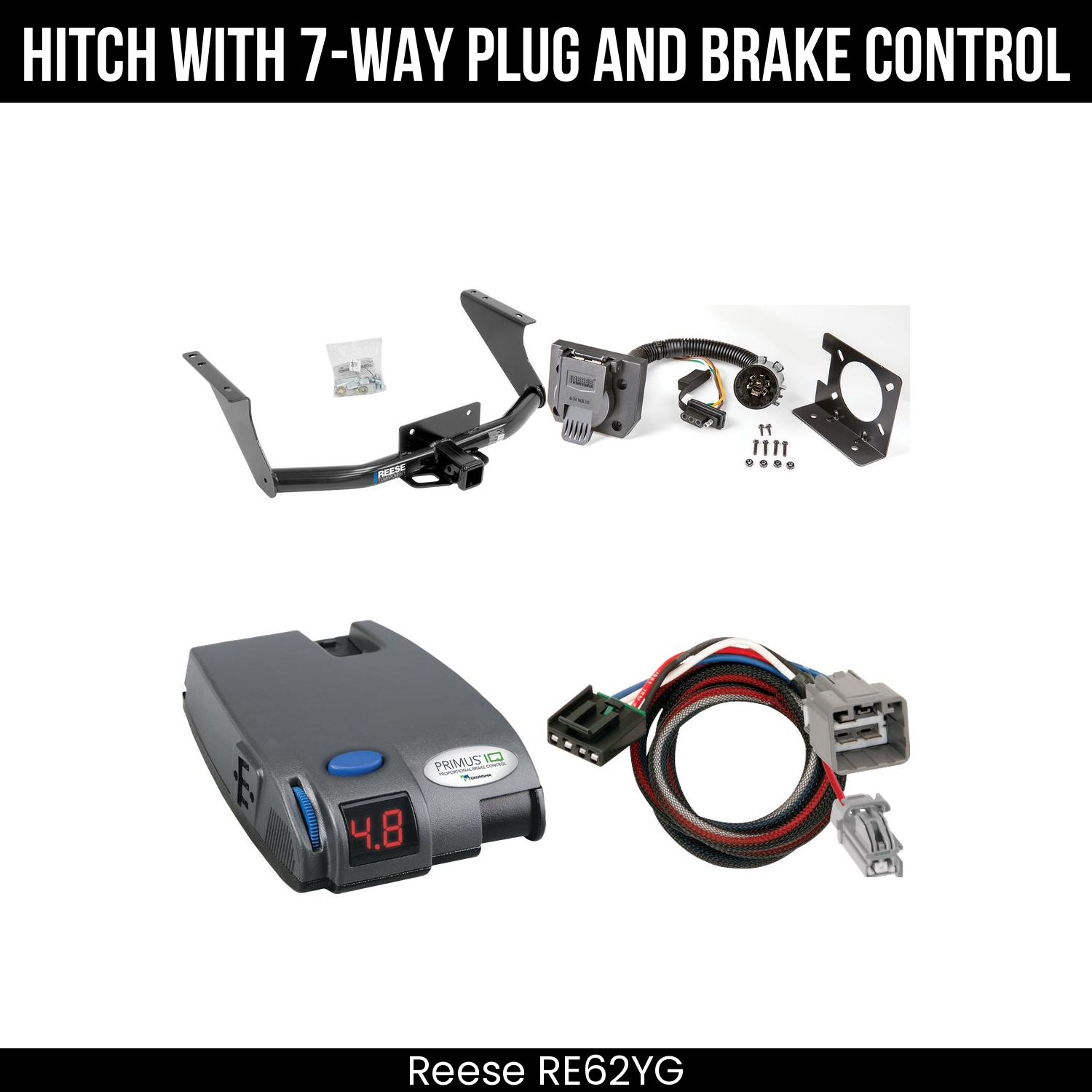 Trailer Hitch , 7-Way , Tekonsha Primus IQ Brake Control