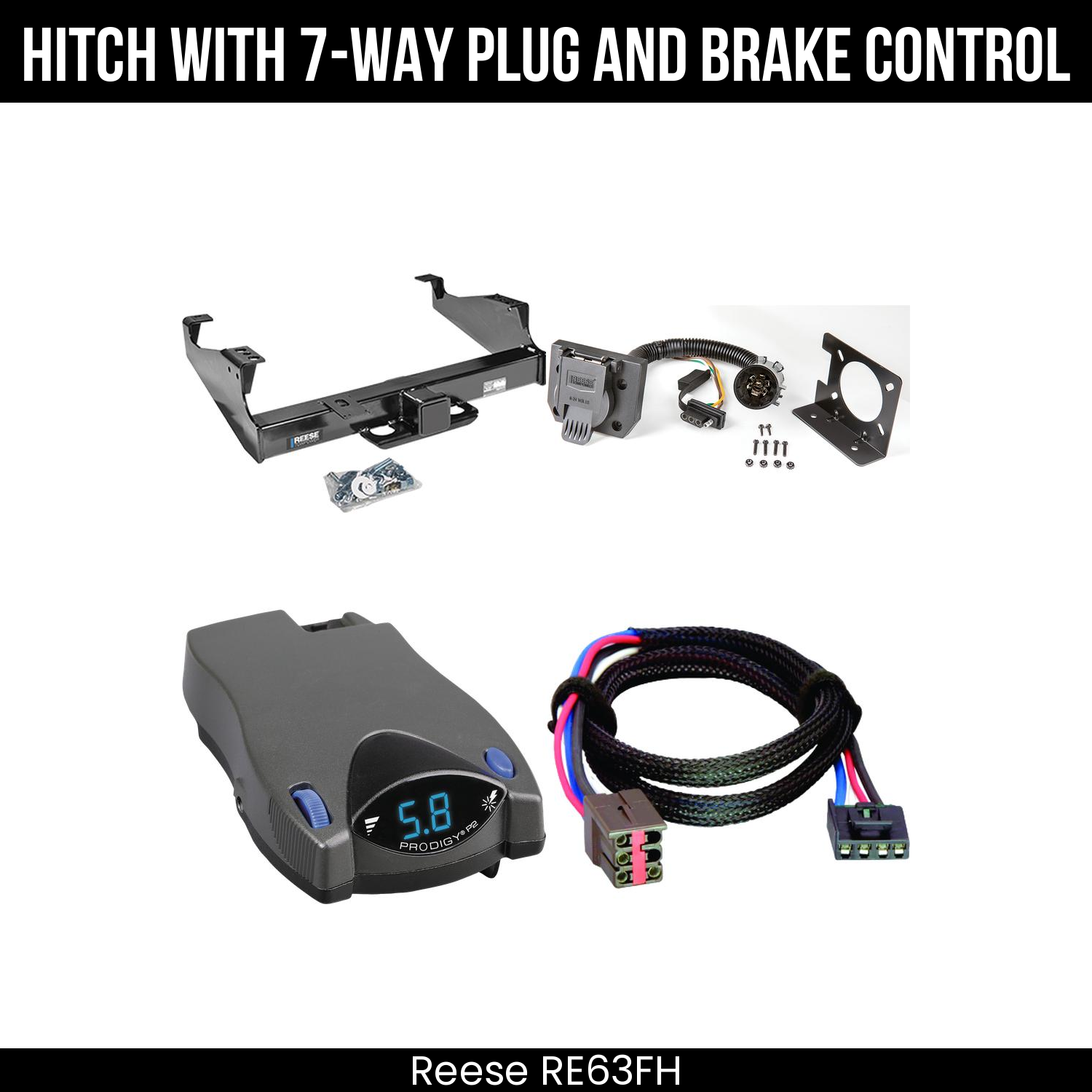 Trailer Hitch , 7-Way , Tekonsha Prodigy P2 Brake Control