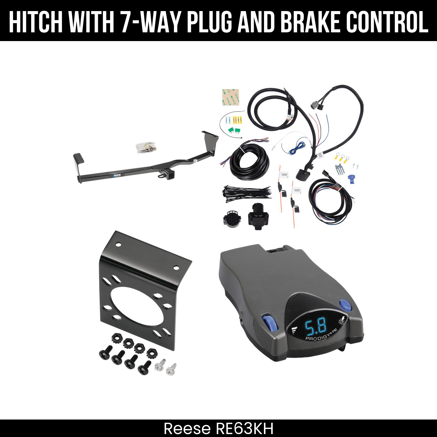 Trailer Hitch , 7-Way , Tekonsha Prodigy P2 Brake Control