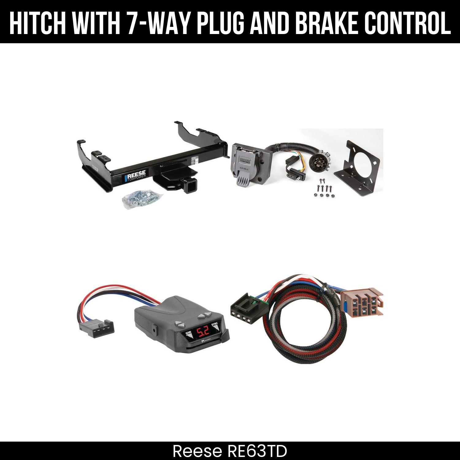 Trailer Hitch , 7-Way , Tekonsha Brakeman IV Brake Control