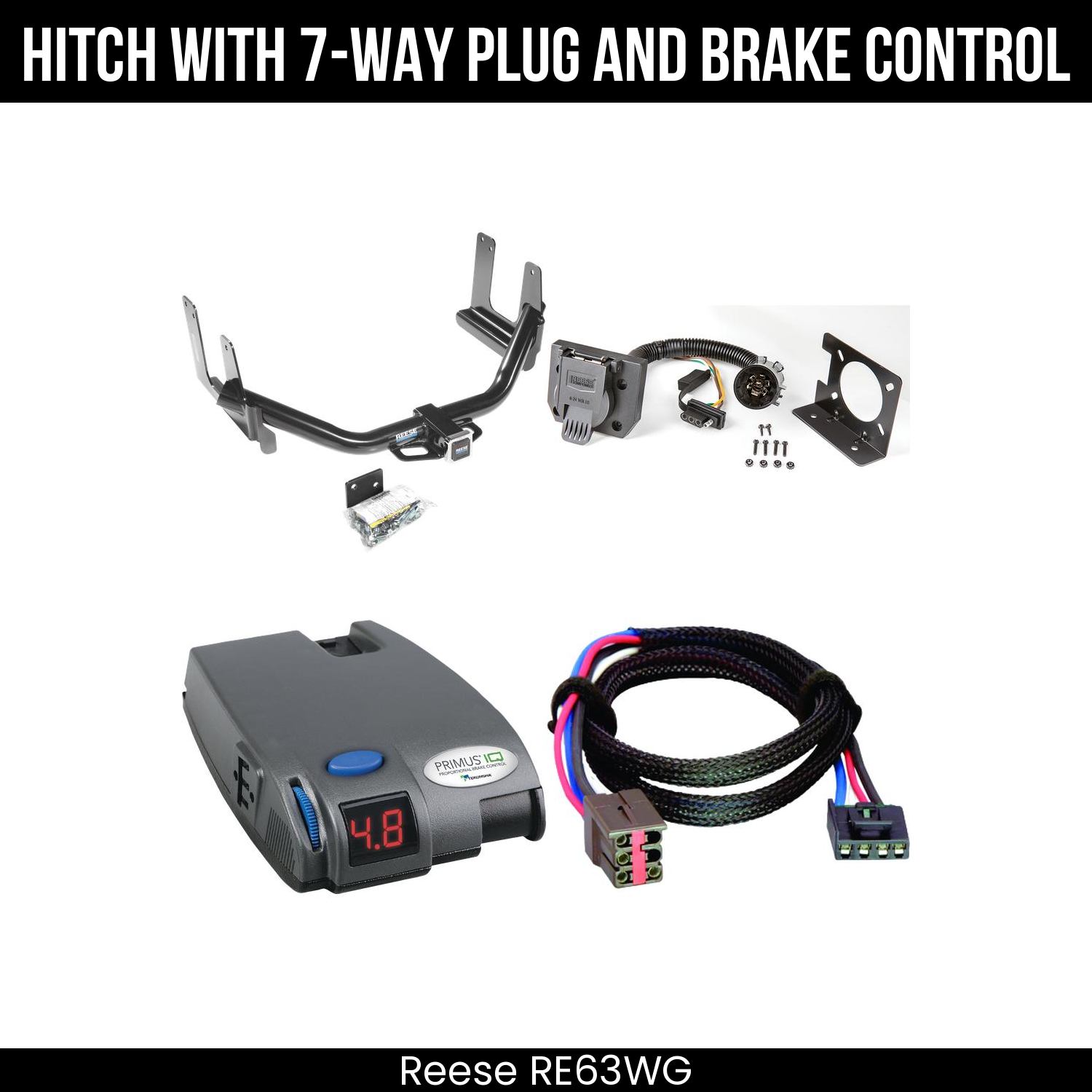 Trailer Hitch , 7-Way , Tekonsha Primus IQ Brake Control