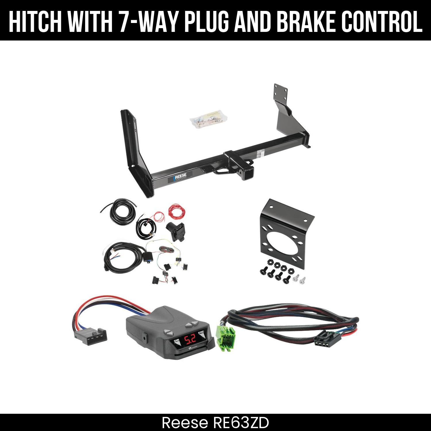 Trailer Hitch , 7-Way , Tekonsha Brakeman IV Brake Control