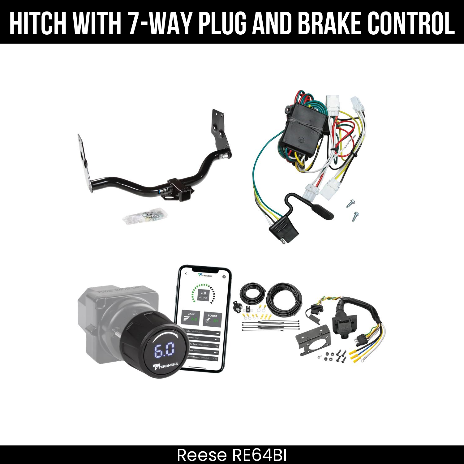 Reese RE64BI Hitch With 7 Way Plug And Brake Control Bundle Featureimg