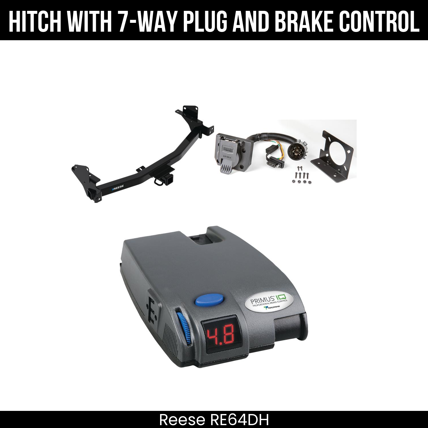 Trailer Hitch , 7-Way , Tekonsha Primus IQ Brake Control